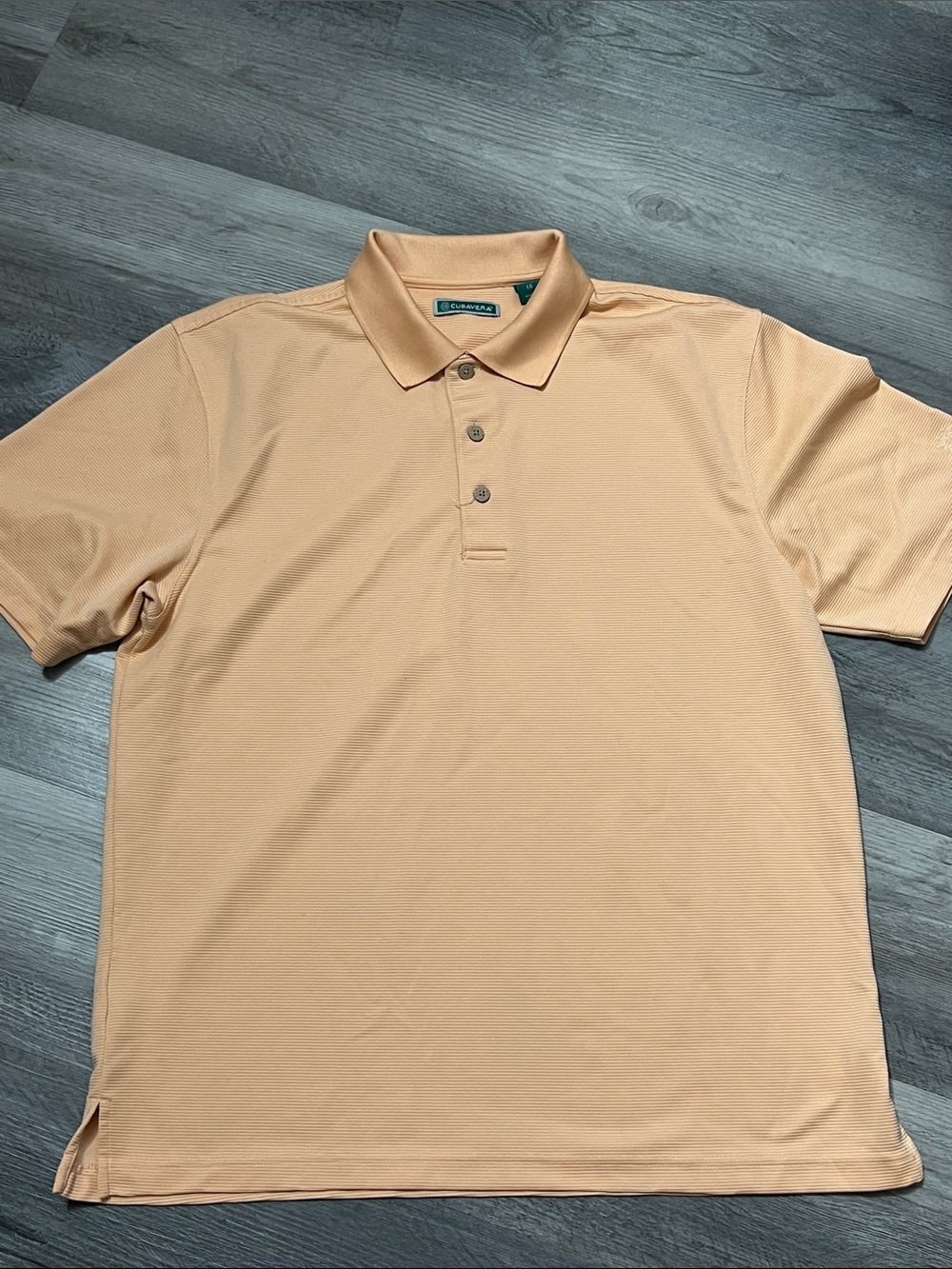 Cubavera Men's Peach Short-Sleeve Polo